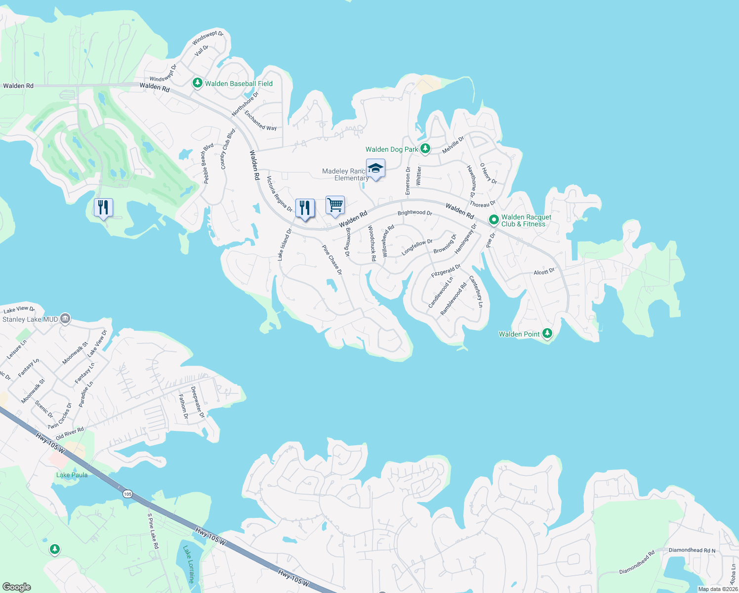 map of restaurants, bars, coffee shops, grocery stores, and more near 3018 Heatherglen Road in Montgomery