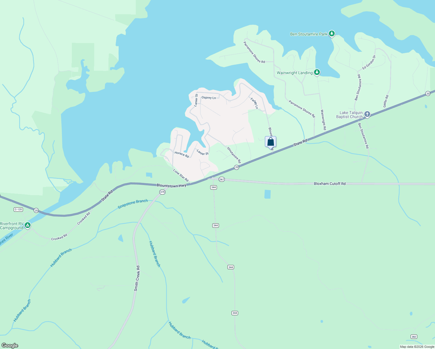 map of restaurants, bars, coffee shops, grocery stores, and more near 22870 Blountstown Highway in Tallahassee