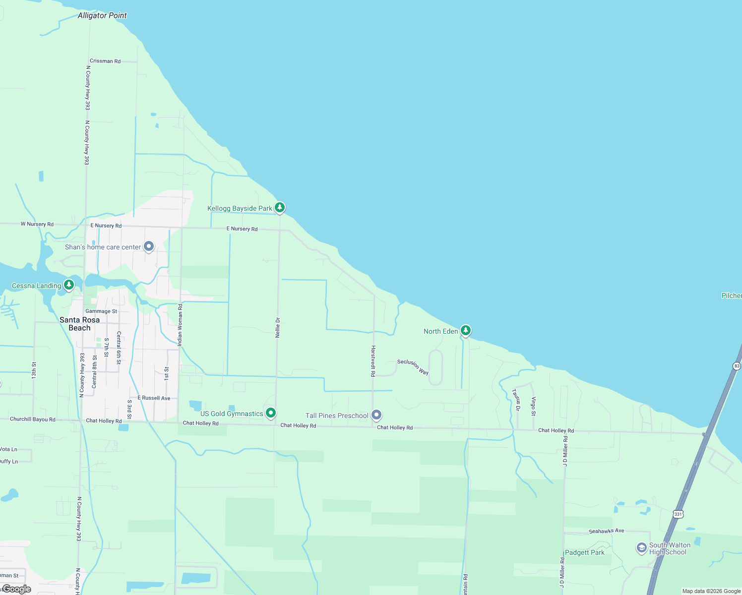 map of restaurants, bars, coffee shops, grocery stores, and more near 665 Harstvedt Road in Santa Rosa Beach