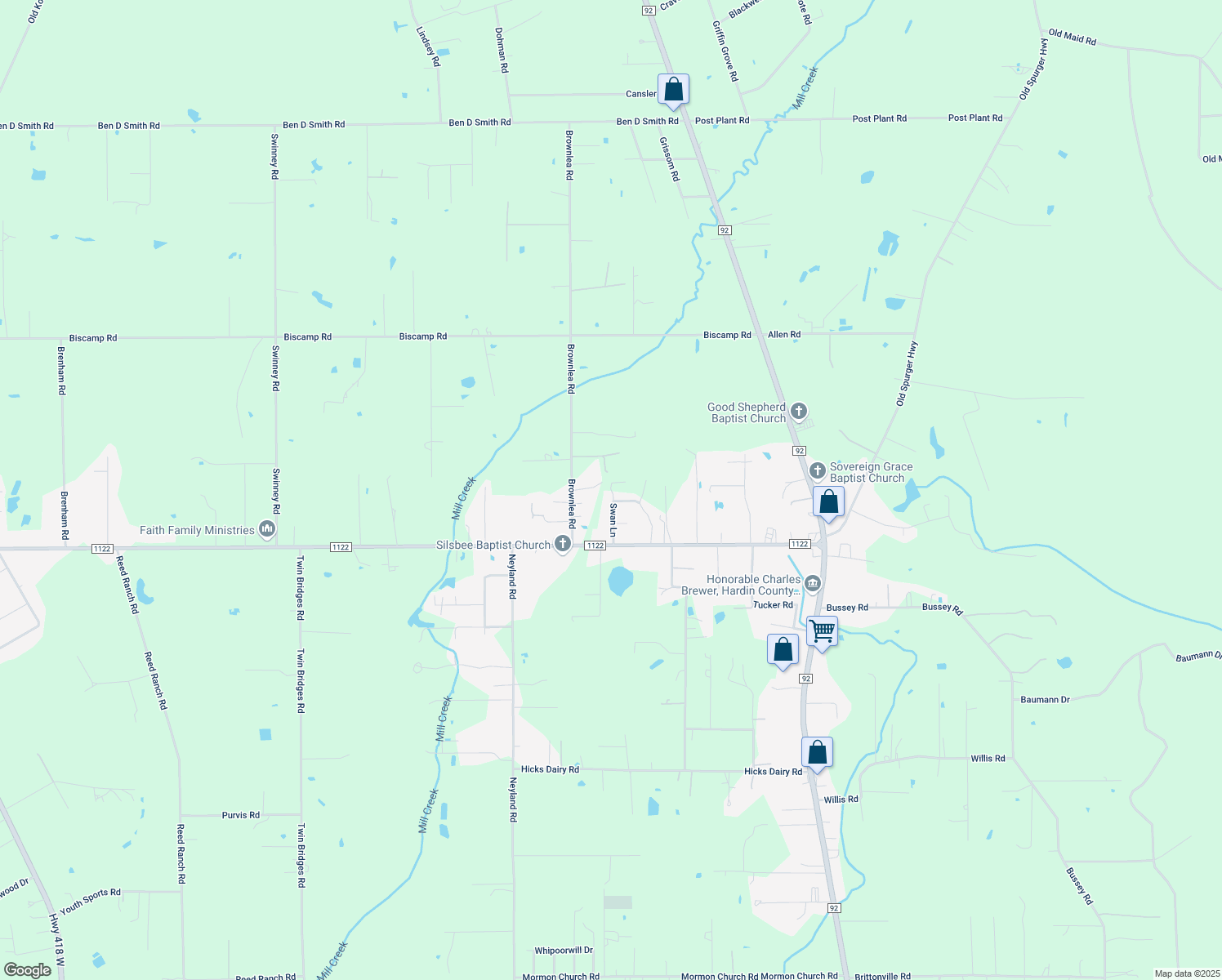 map of restaurants, bars, coffee shops, grocery stores, and more near 2808 Swan Ln in Silsbee
