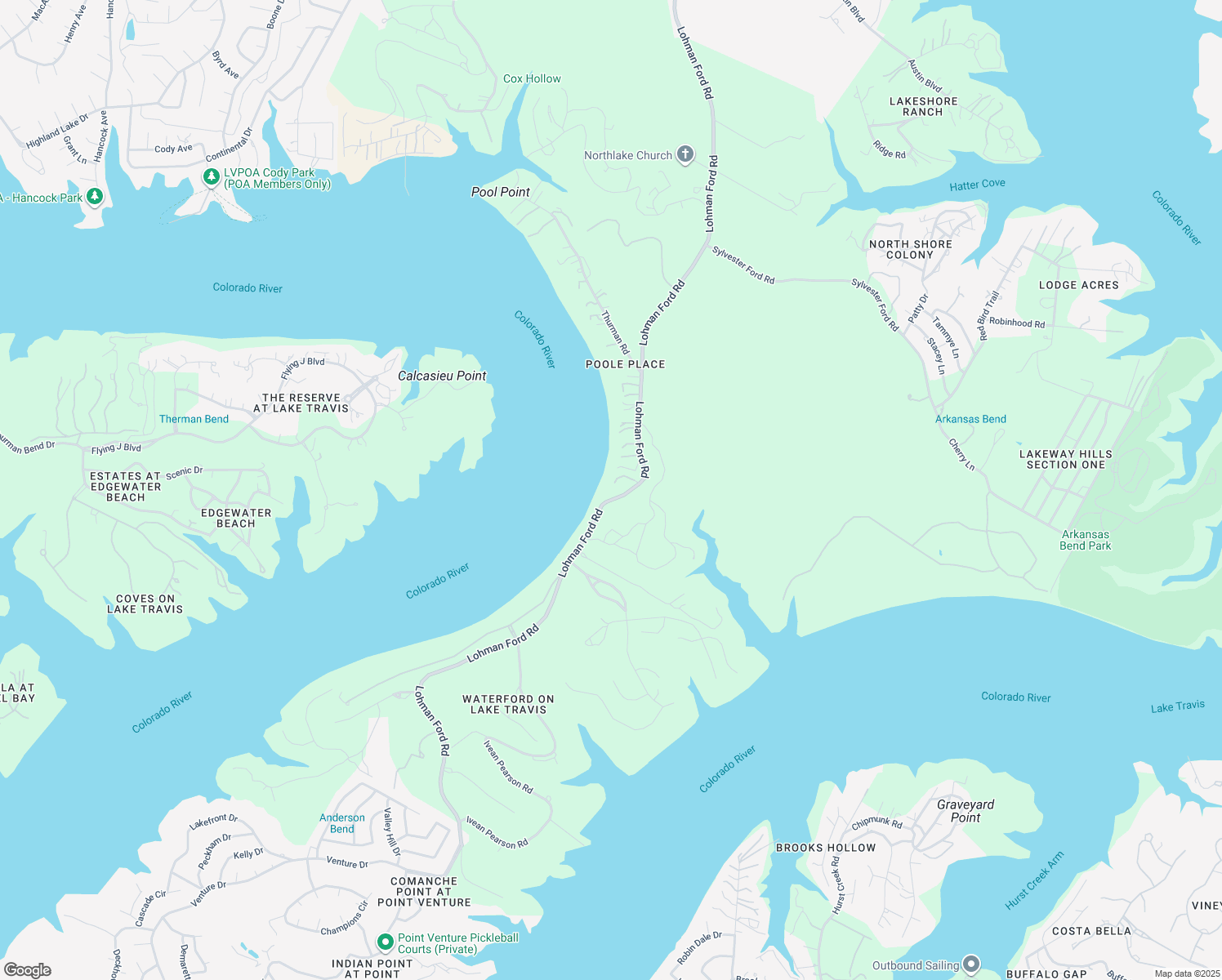 map of restaurants, bars, coffee shops, grocery stores, and more near 2101 Lohman Ford Road in Leander