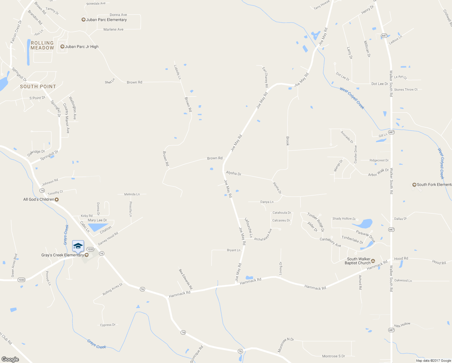 map of restaurants, bars, coffee shops, grocery stores, and more near 23353 Joe May Road in Denham Springs