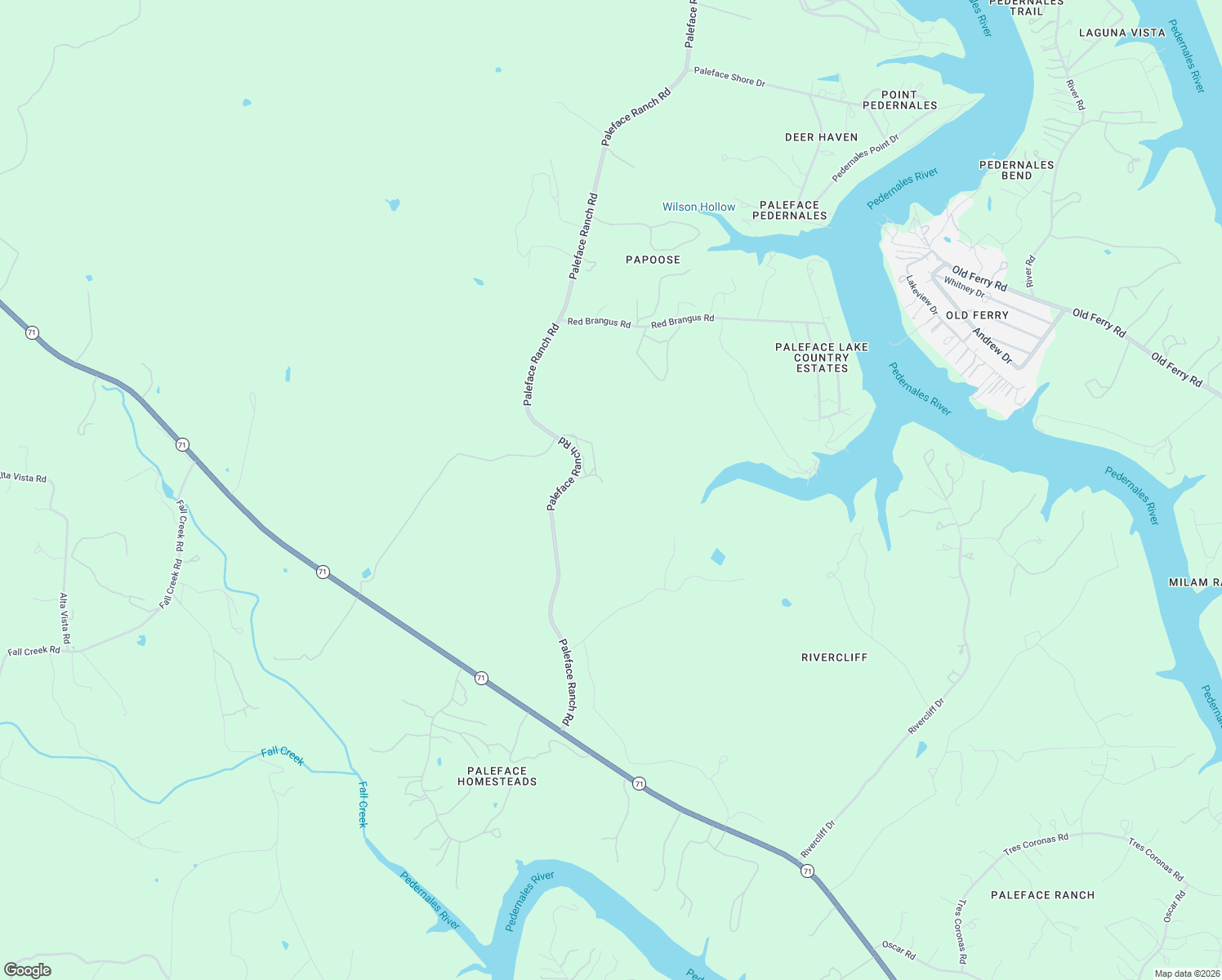 map of restaurants, bars, coffee shops, grocery stores, and more near 1223 Paleface Ranch Road in Spicewood