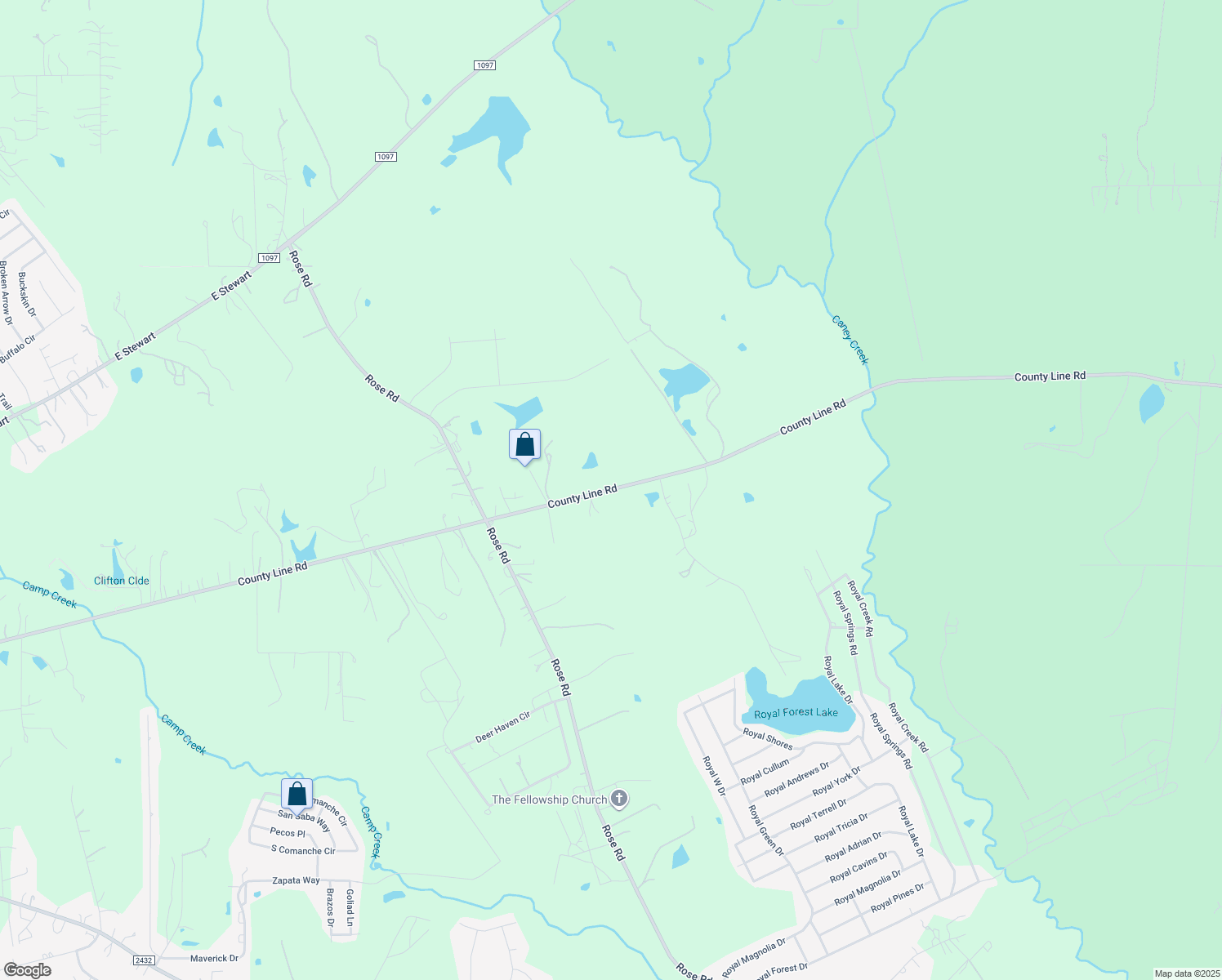 map of restaurants, bars, coffee shops, grocery stores, and more near 9710 County Line Rd in Willis