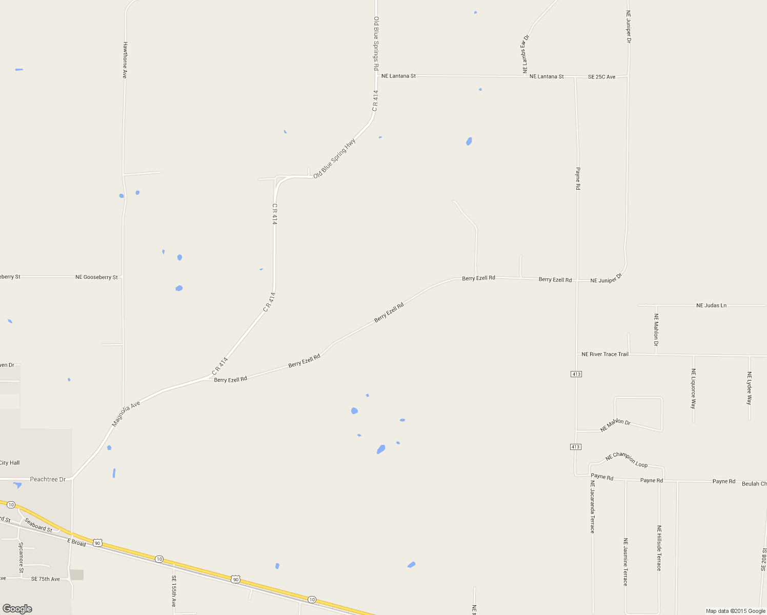 map of restaurants, bars, coffee shops, grocery stores, and more near 1109 Northeast Juniper Drive in Lee