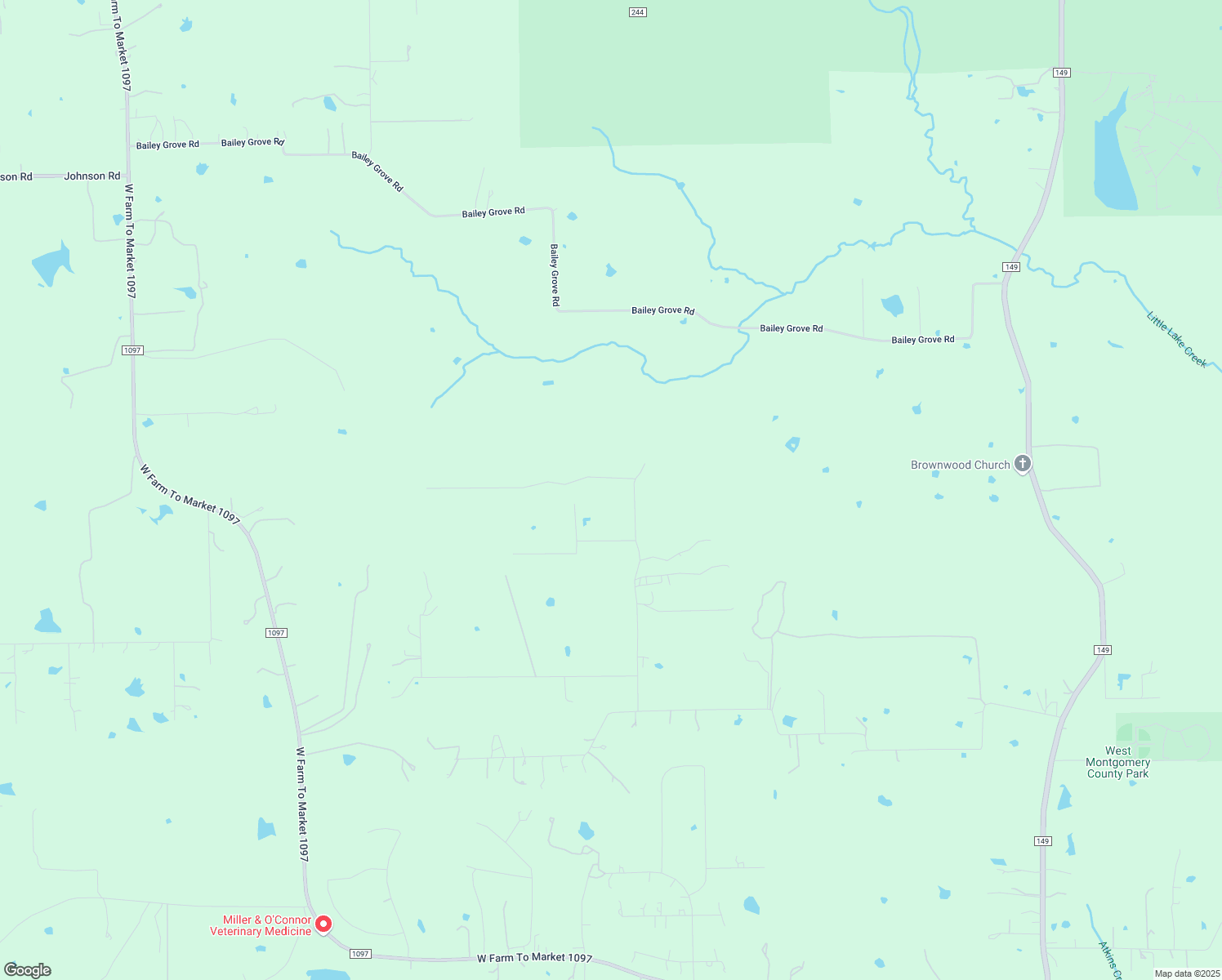 map of restaurants, bars, coffee shops, grocery stores, and more near 23699 Sharp Road in Montgomery