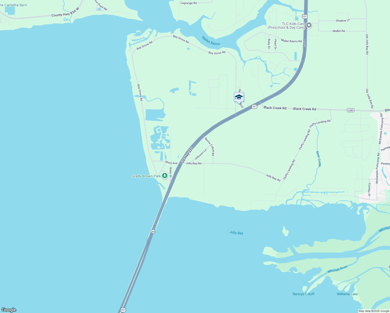 map of restaurants, bars, coffee shops, grocery stores, and more near 188 Johnson Lane in Freeport