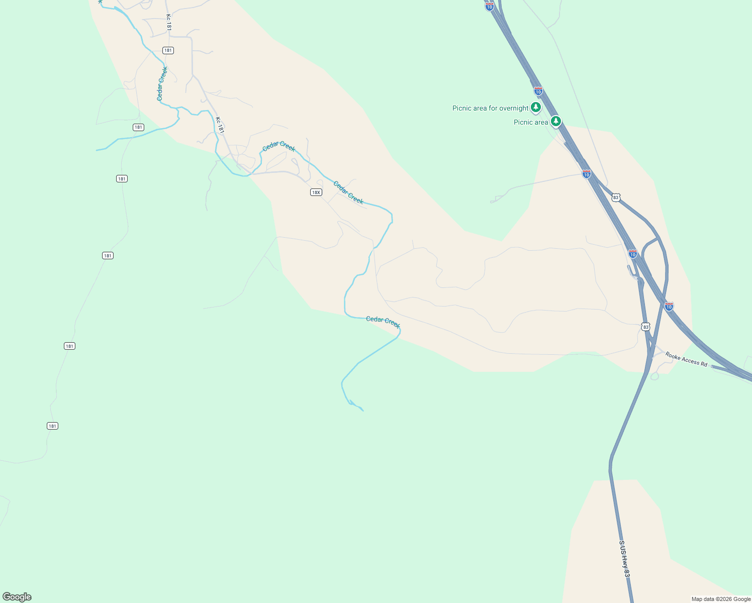 map of restaurants, bars, coffee shops, grocery stores, and more near 488 Burton Ranch Road in Kimble County