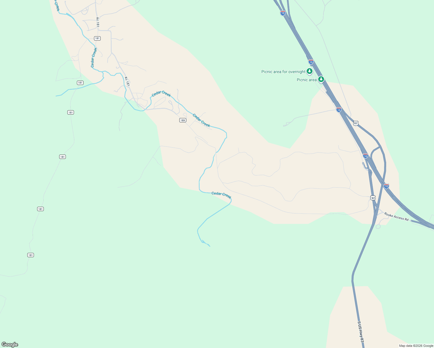 map of restaurants, bars, coffee shops, grocery stores, and more near 488 Burton Ranch Road in Kimble County