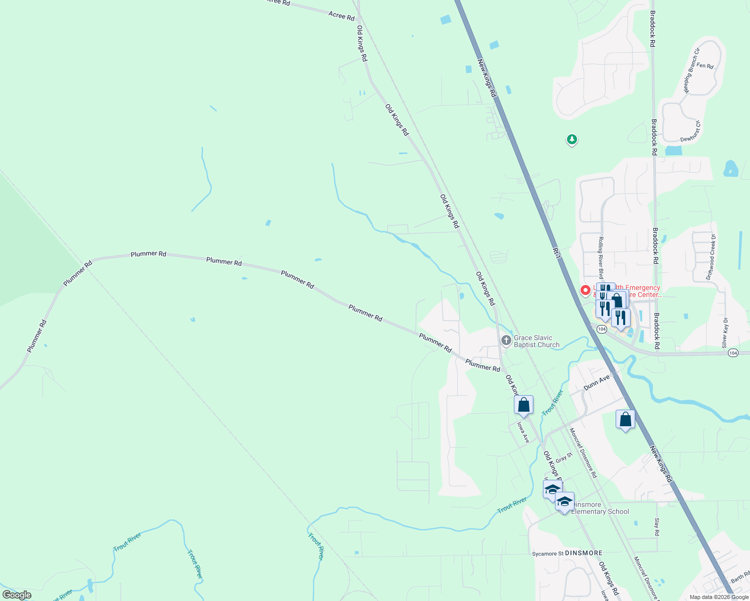 map of restaurants, bars, coffee shops, grocery stores, and more near 7947 Plummer Road in Jacksonville