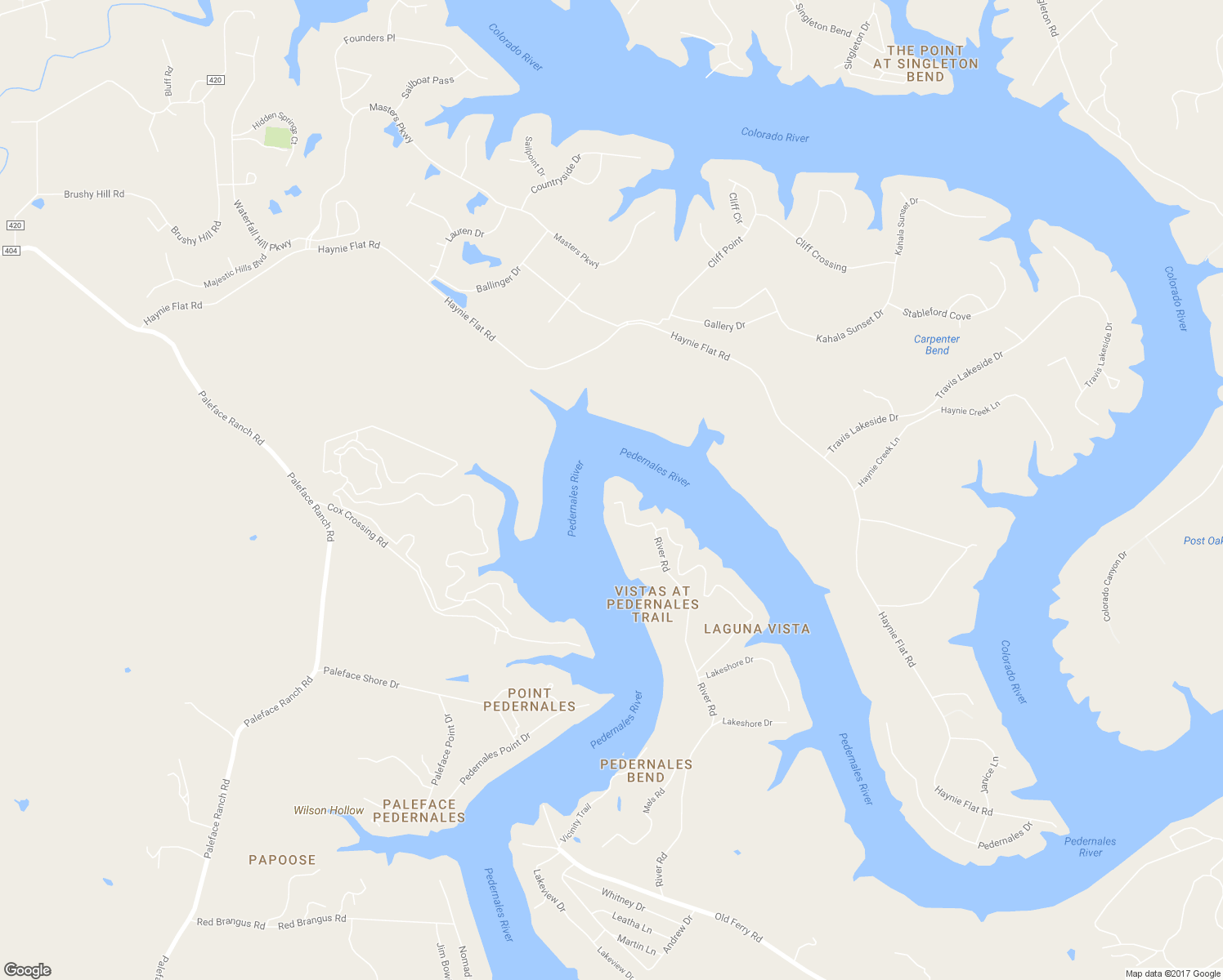 map of restaurants, bars, coffee shops, grocery stores, and more near 1351 Lakeshore Drive in Spicewood