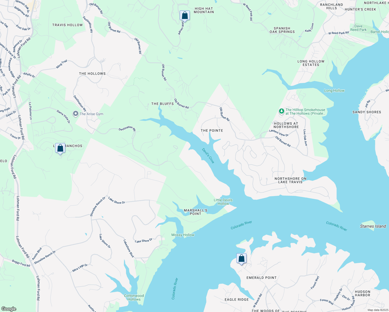 map of restaurants, bars, coffee shops, grocery stores, and more near 4725 Destination Way in Leander