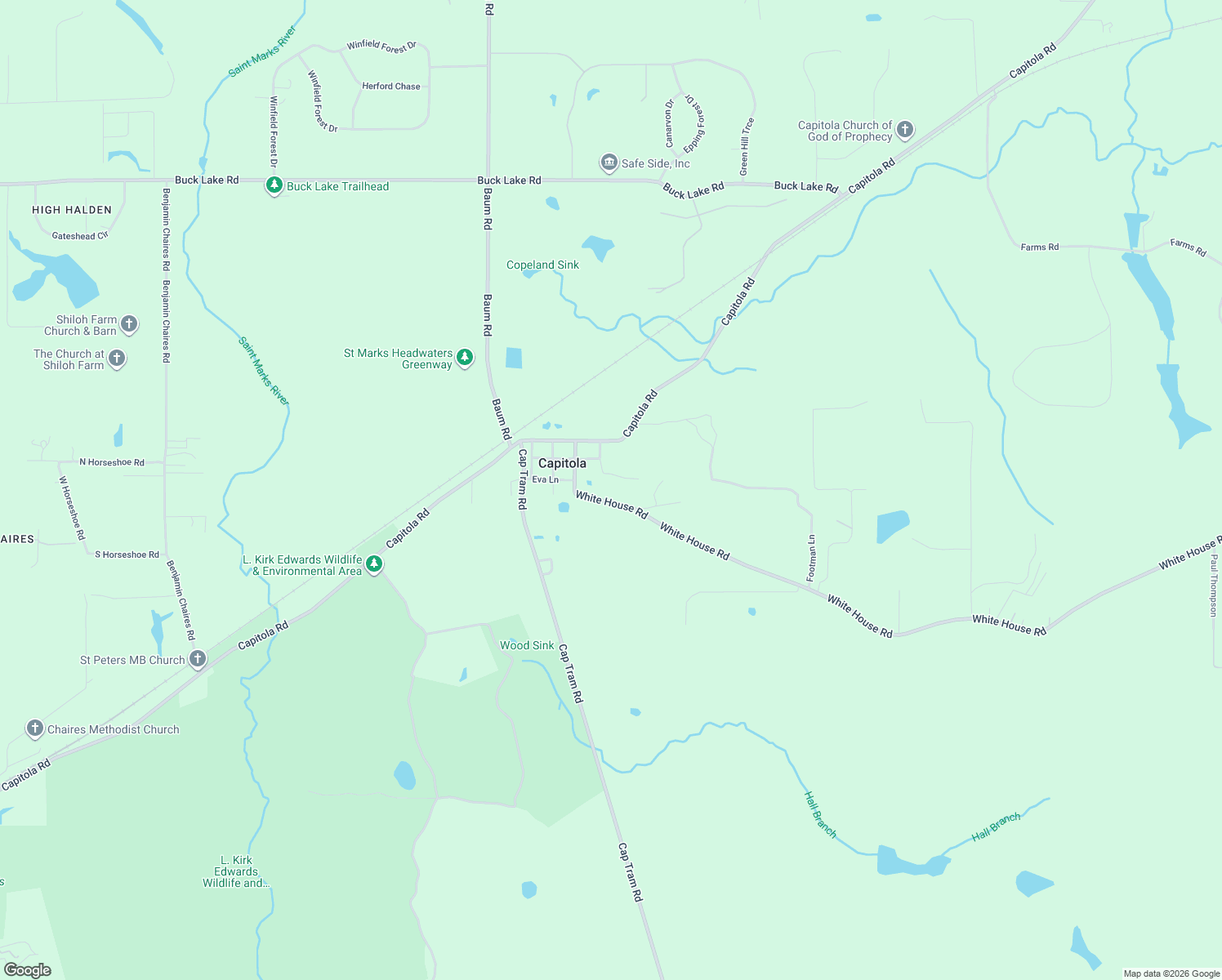 map of restaurants, bars, coffee shops, grocery stores, and more near 11330 White House Road in Tallahassee