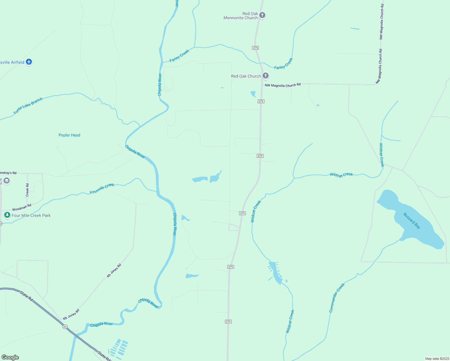 map of restaurants, bars, coffee shops, grocery stores, and more near 14435 Hayes Lane in Blountstown