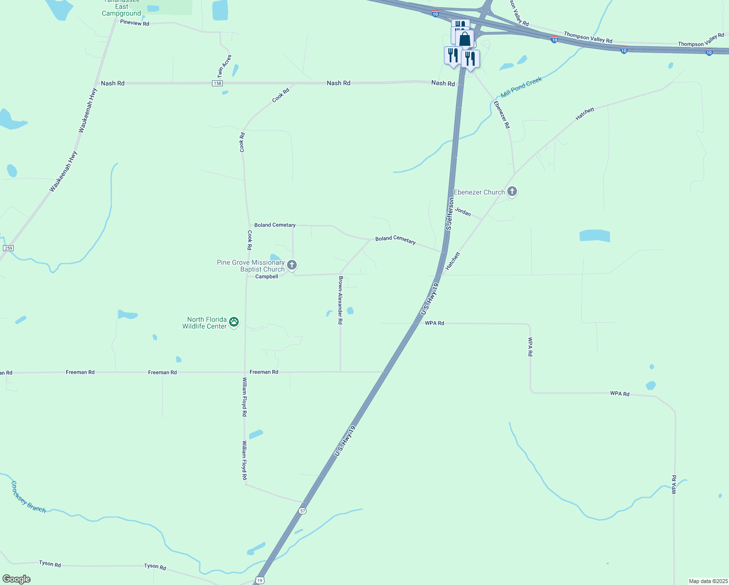 map of restaurants, bars, coffee shops, grocery stores, and more near 125 Brown Side in Jefferson County
