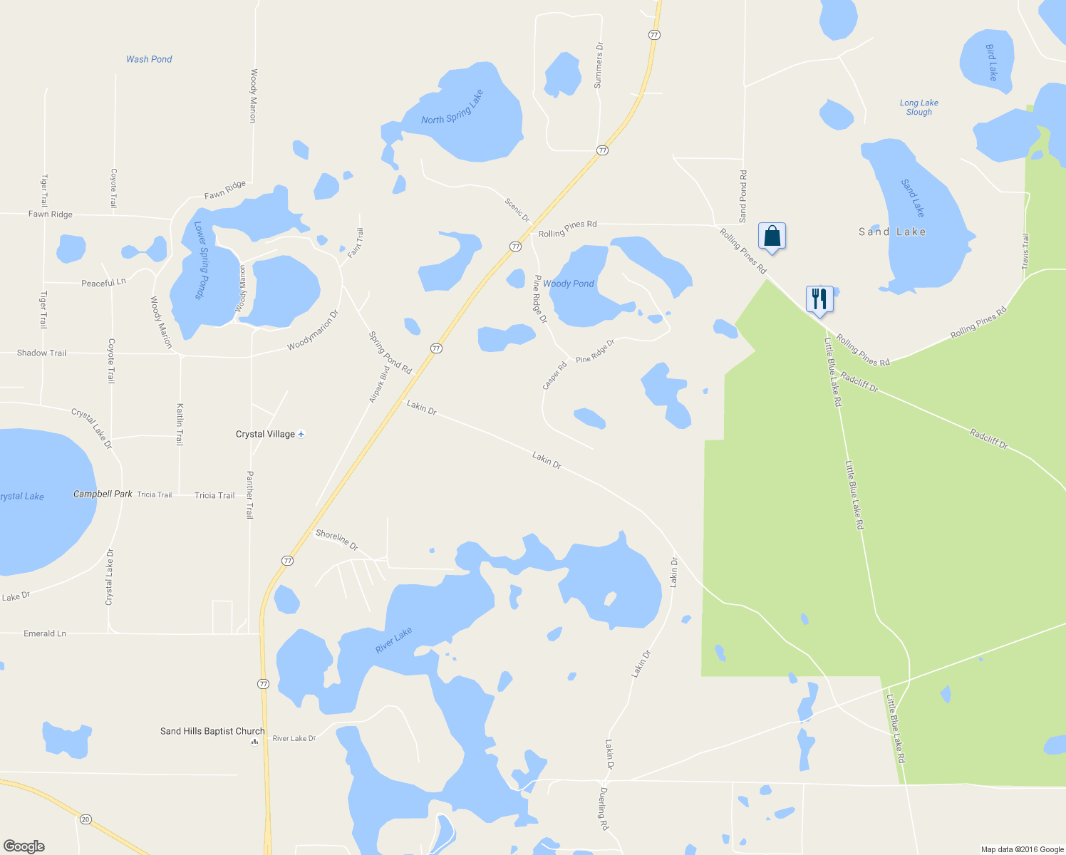 map of restaurants, bars, coffee shops, grocery stores, and more near 5144 Casper Road in Chipley