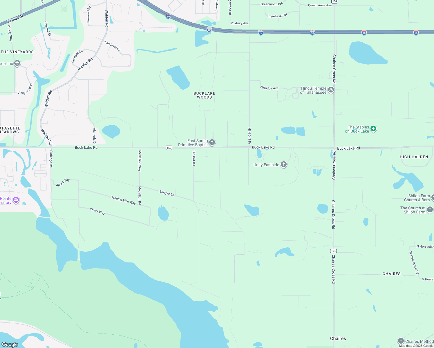 map of restaurants, bars, coffee shops, grocery stores, and more near 170 Ellis Road in Tallahassee