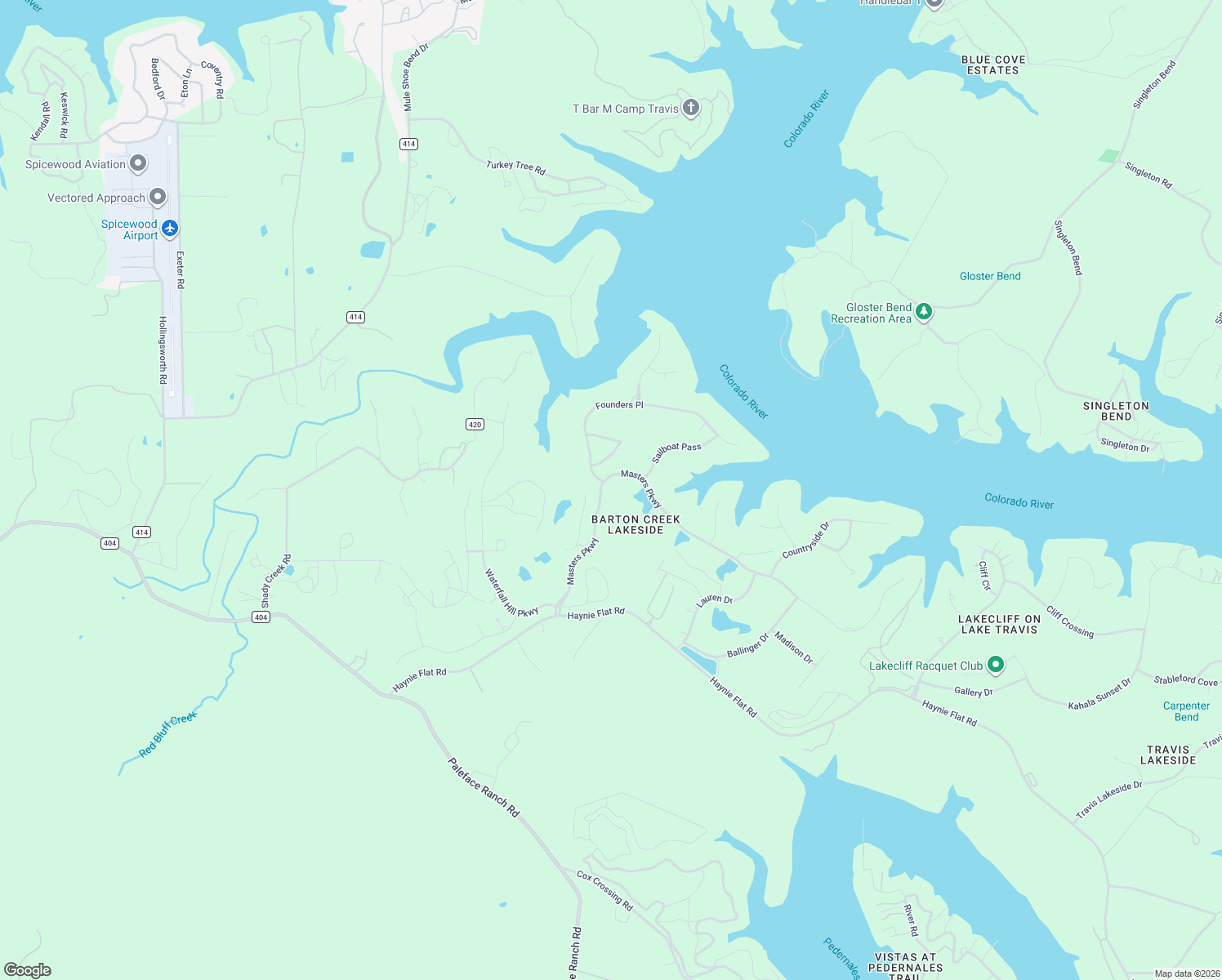 map of restaurants, bars, coffee shops, grocery stores, and more near 27013 Masters Pkwy in Spicewood