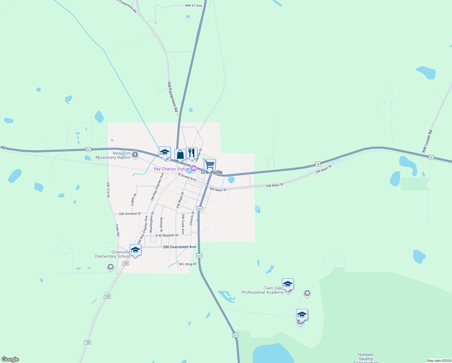 map of restaurants, bars, coffee shops, grocery stores, and more near 147 Harby Street in Greenville