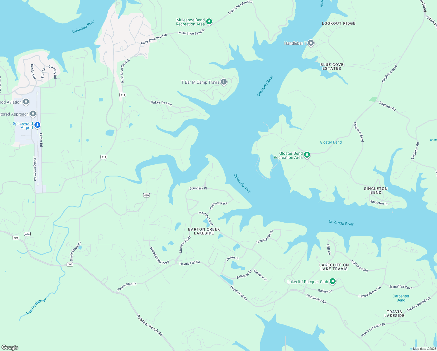 map of restaurants, bars, coffee shops, grocery stores, and more near 27000 Catamaran Drive in Spicewood