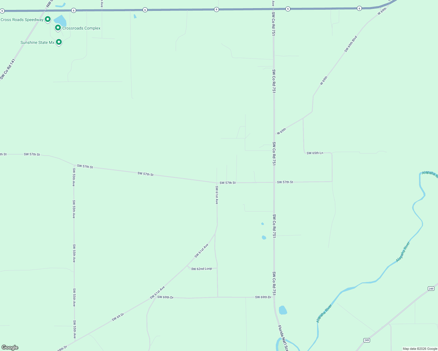 map of restaurants, bars, coffee shops, grocery stores, and more near 5784 Southwest 61st Avenue in Jasper