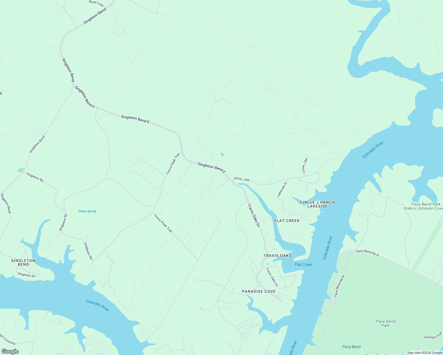 map of restaurants, bars, coffee shops, grocery stores, and more near 24601 Singleton Bend East in Marble Falls