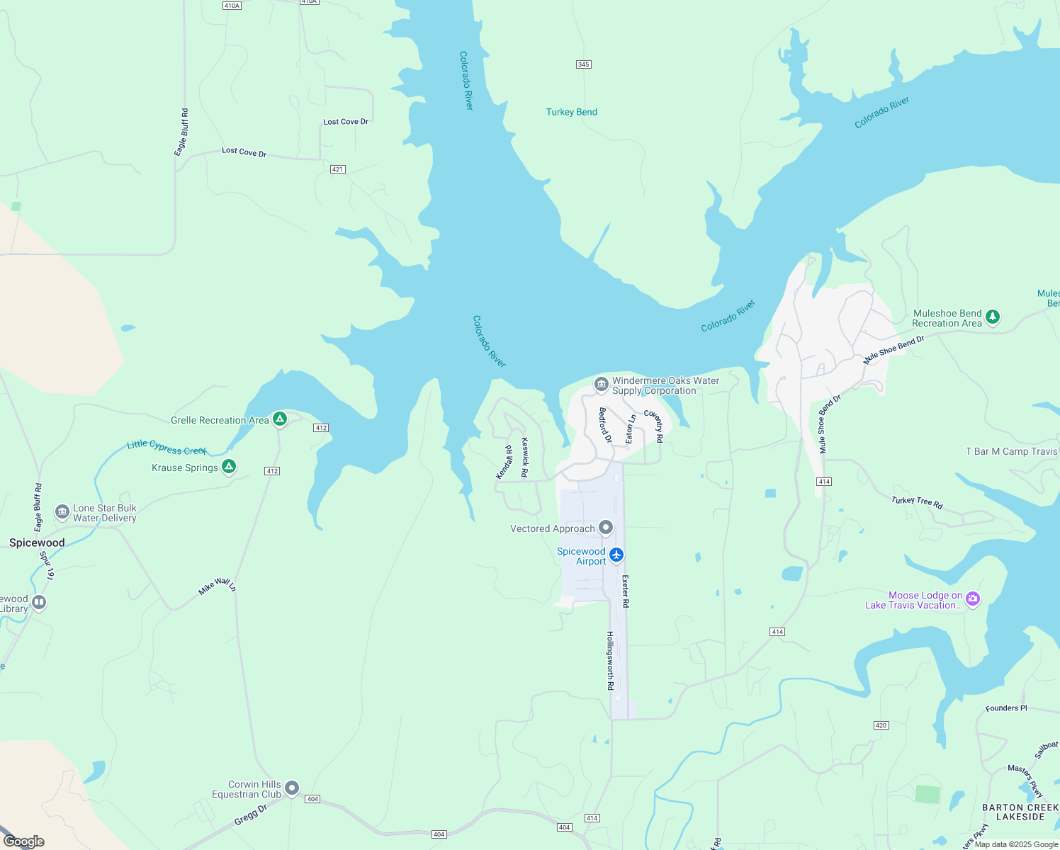 map of restaurants, bars, coffee shops, grocery stores, and more near 123 Keswick Road in Spicewood