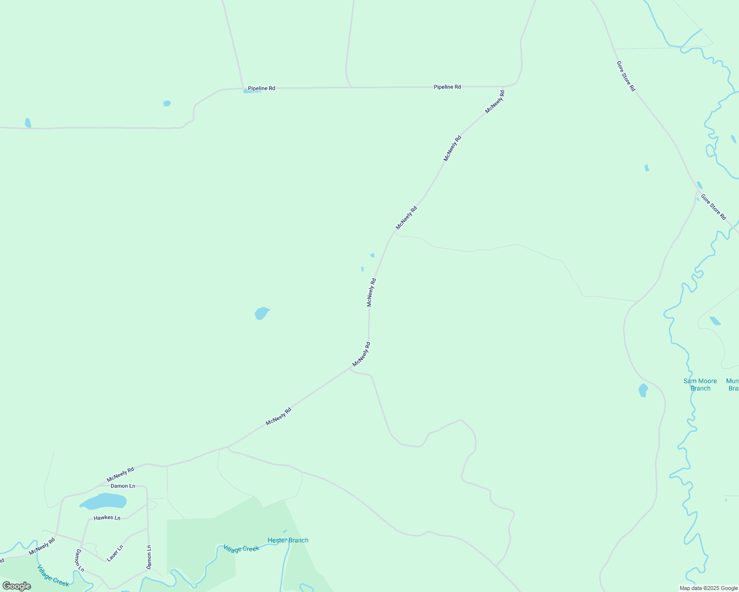 map of restaurants, bars, coffee shops, grocery stores, and more near McNeely Rd in Kountze
