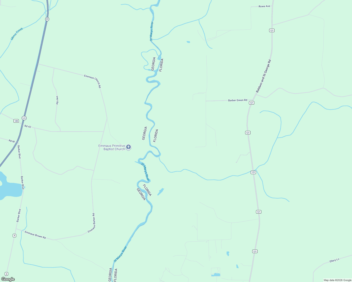 map of restaurants, bars, coffee shops, grocery stores, and more near 14709 Howard Road in Bryceville