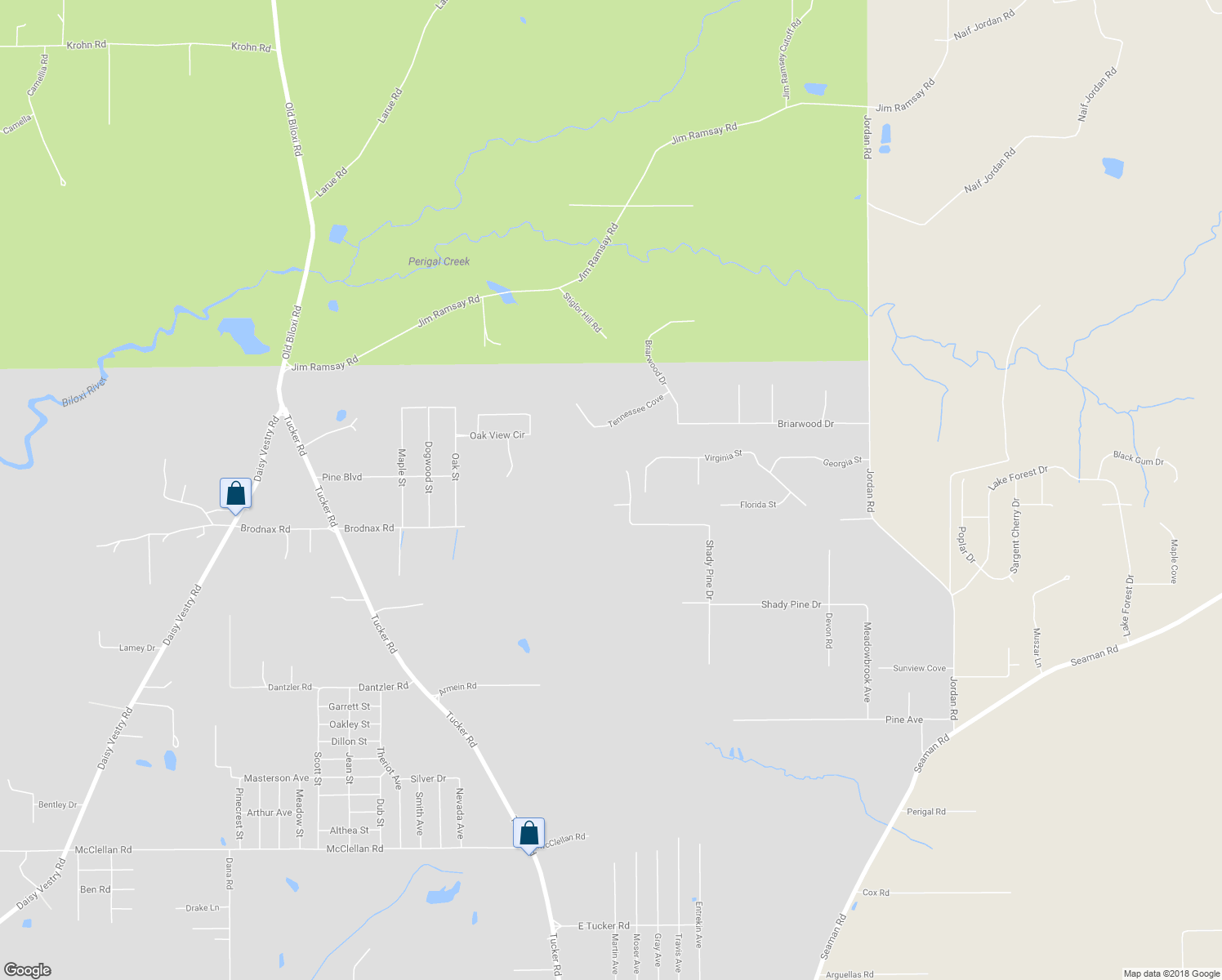 map of restaurants, bars, coffee shops, grocery stores, and more near 10601 Shady Pine Drive in Vancleave
