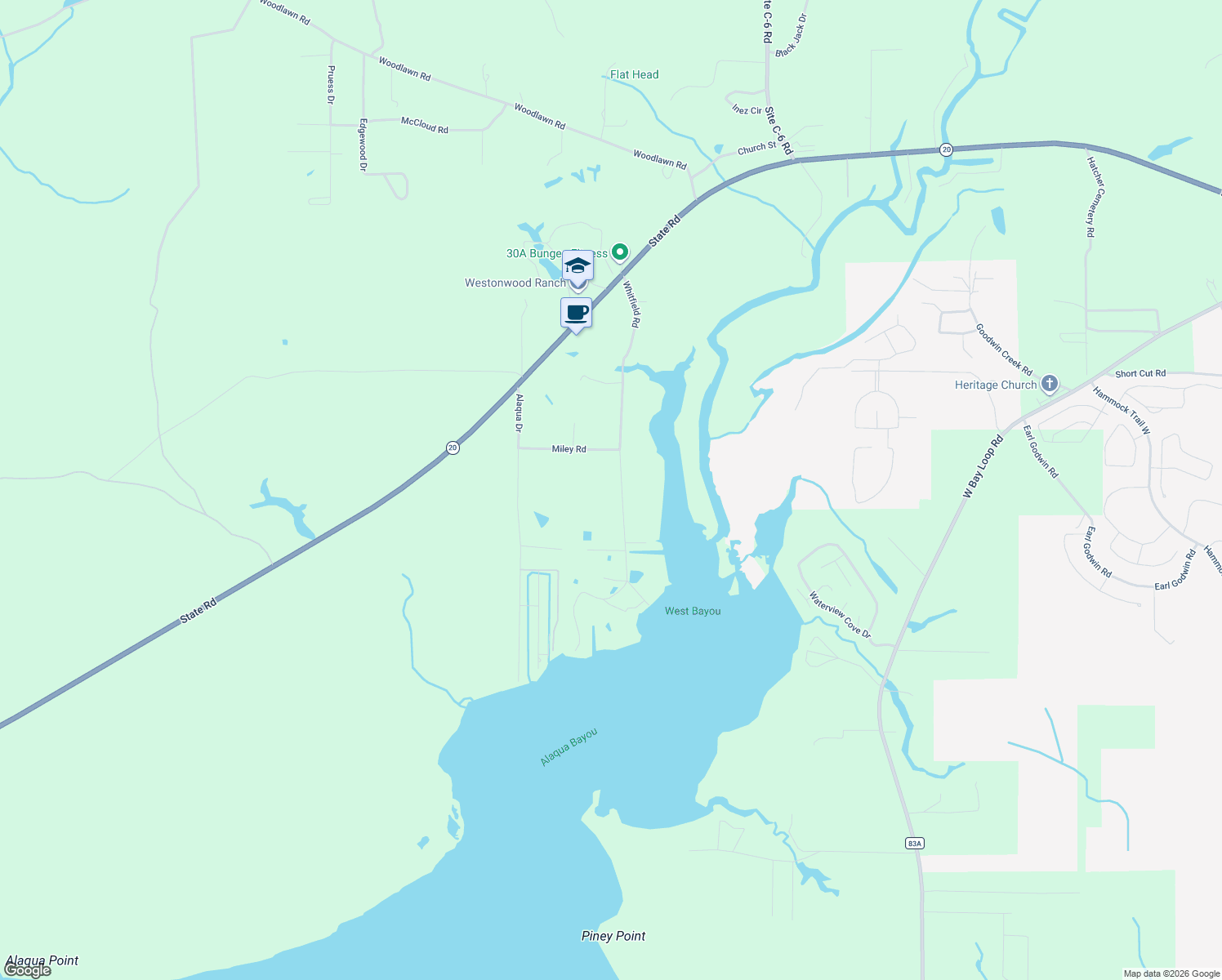 map of restaurants, bars, coffee shops, grocery stores, and more near 692 Whitfield Road in Freeport