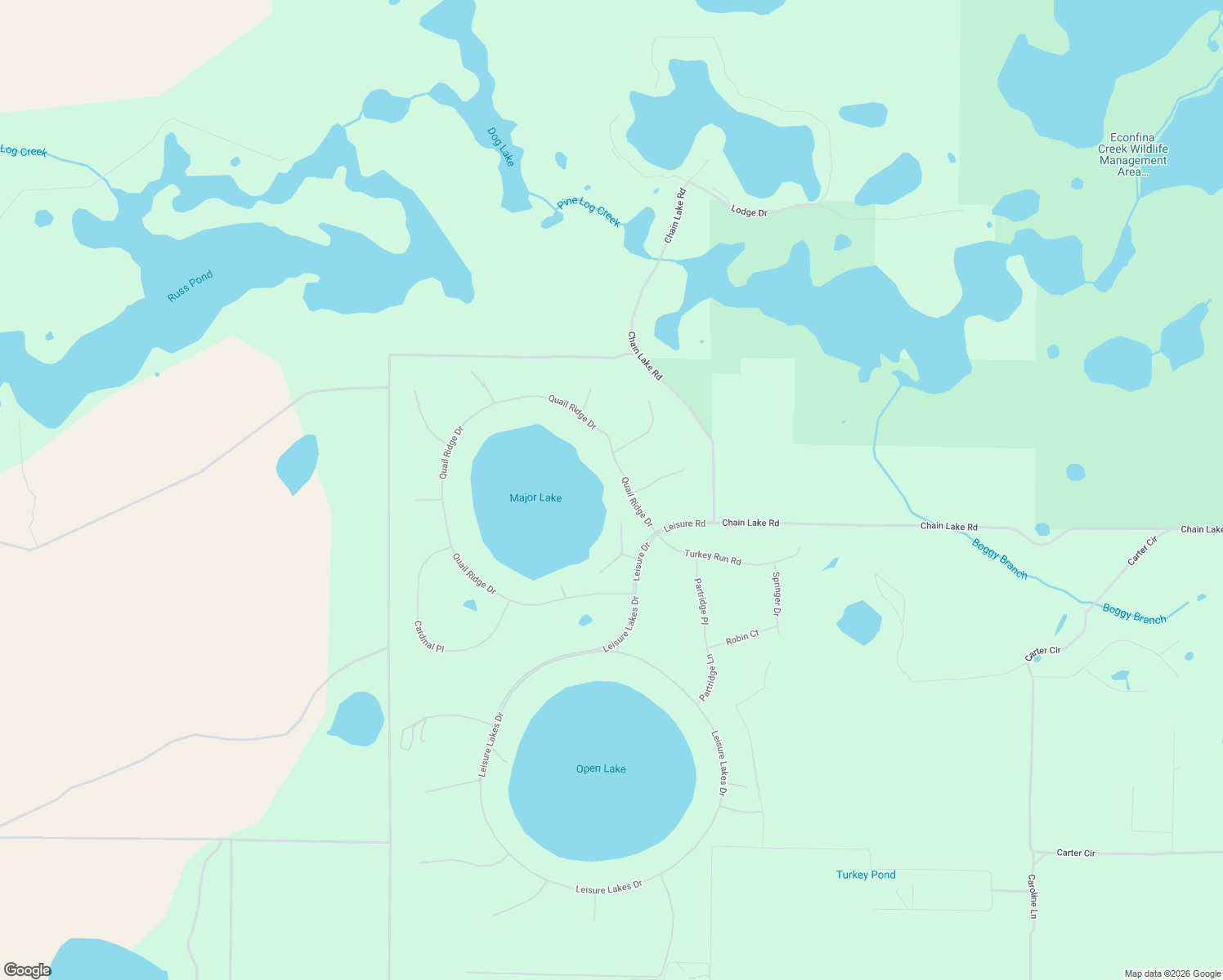 map of restaurants, bars, coffee shops, grocery stores, and more near 3223 Quail Ridge Drive in Chipley