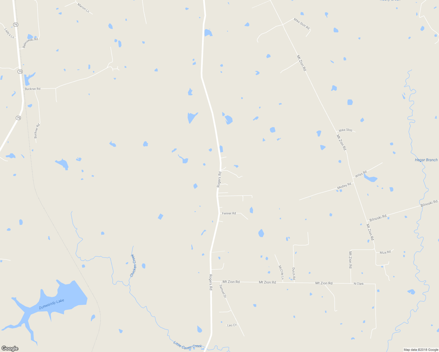 map of restaurants, bars, coffee shops, grocery stores, and more near 17989 Rogers Road in New Waverly