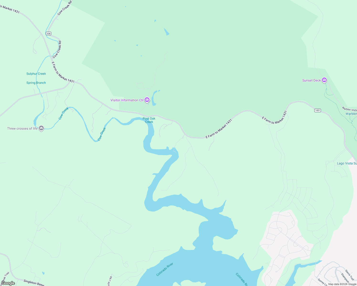 map of restaurants, bars, coffee shops, grocery stores, and more near 24001 Ranch Road 1431 in Marble Falls