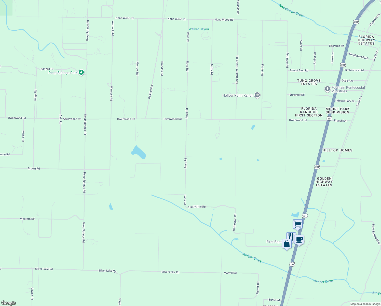 map of restaurants, bars, coffee shops, grocery stores, and more near 19610 Ross Road in Fountain