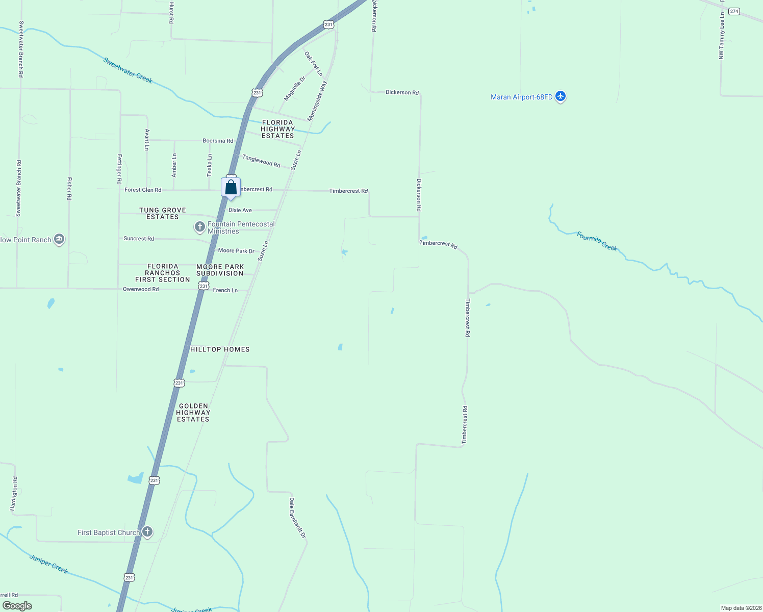 map of restaurants, bars, coffee shops, grocery stores, and more near 19928 Dickerson Road in Fountain