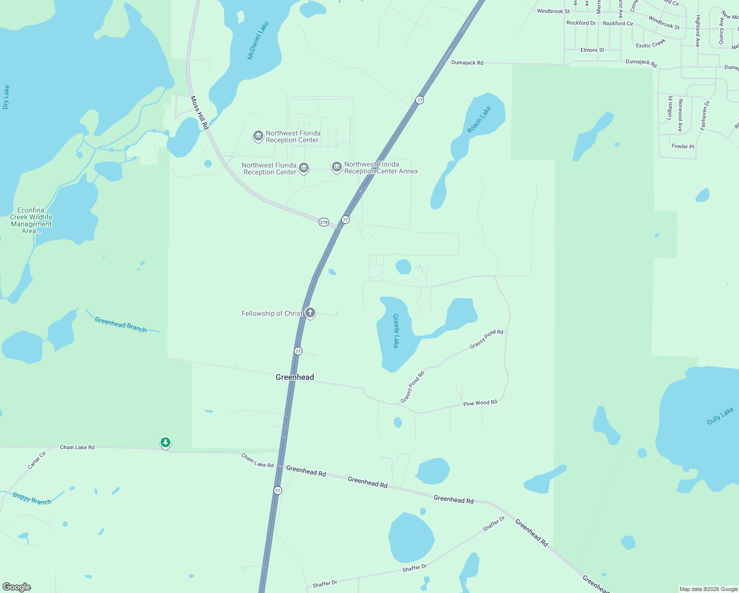 map of restaurants, bars, coffee shops, grocery stores, and more near 4664 Grassy Pond Road in Chipley
