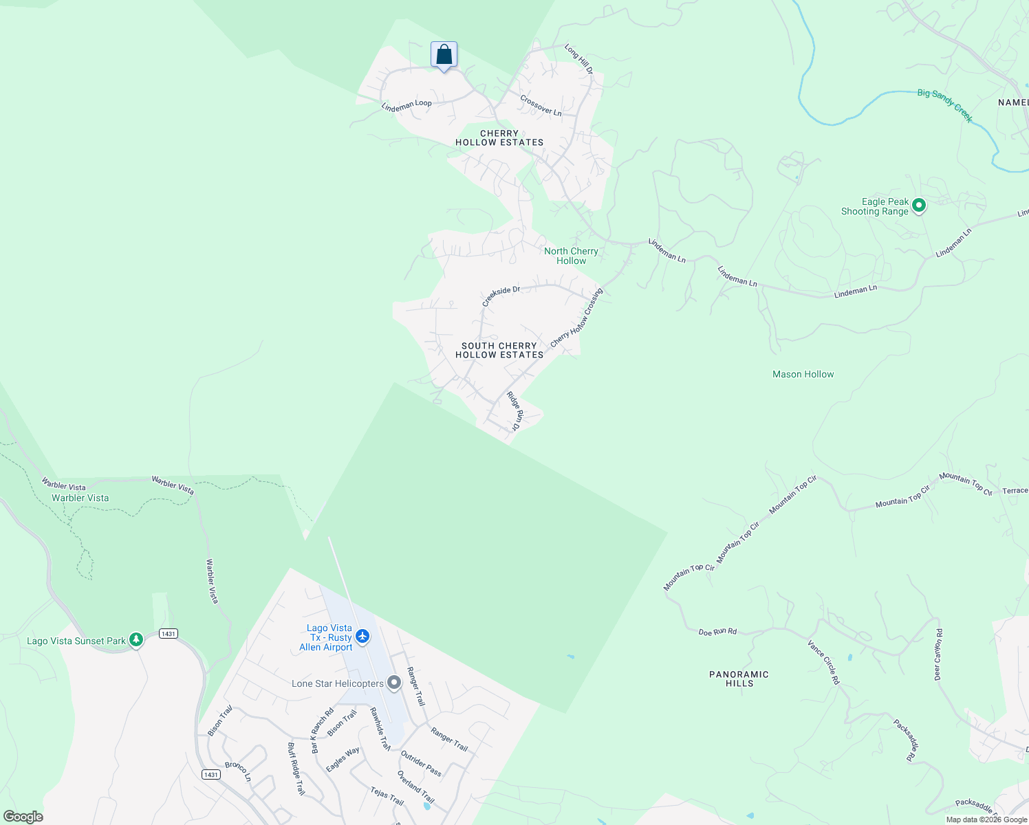 map of restaurants, bars, coffee shops, grocery stores, and more near 10600 Ridge Rim Drive in Leander