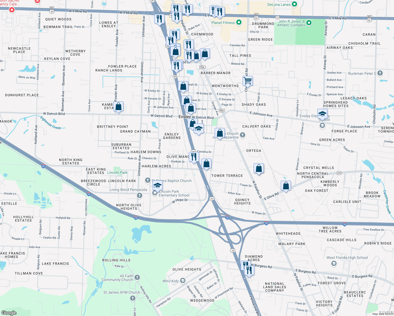8107 Pensacola Blvd, Ensley FL - Walk Score