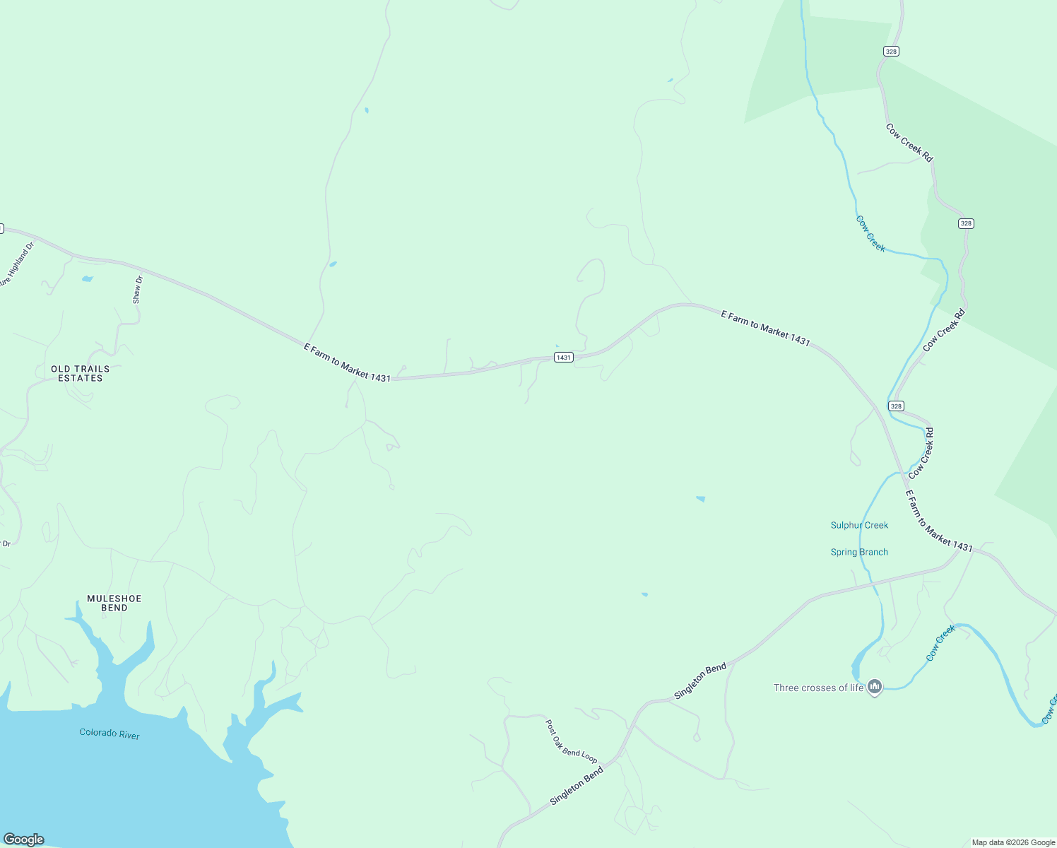 map of restaurants, bars, coffee shops, grocery stores, and more near 27115 Ranch to Market 1431 in Marble Falls