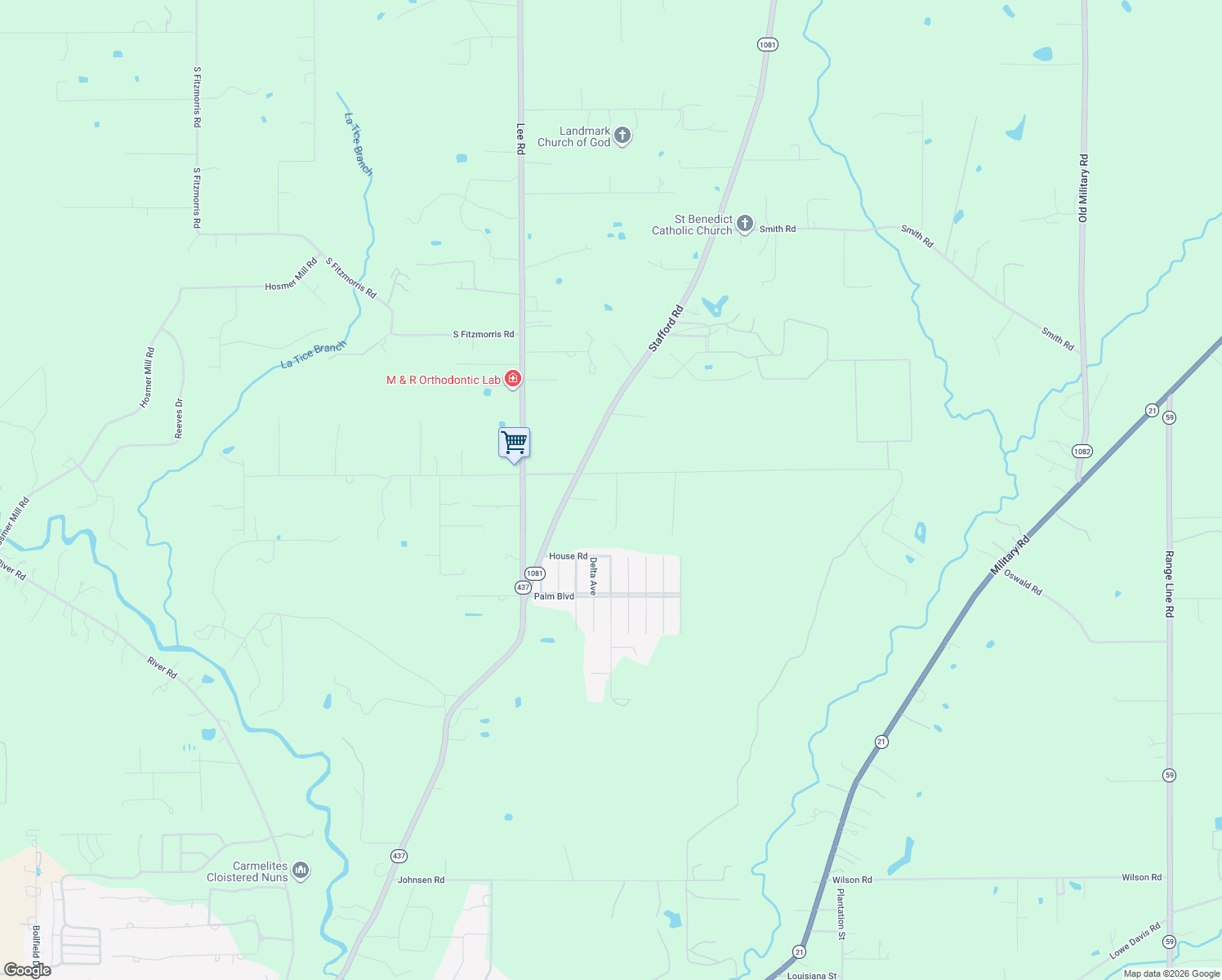 map of restaurants, bars, coffee shops, grocery stores, and more near 20144 Planche Rd in Covington