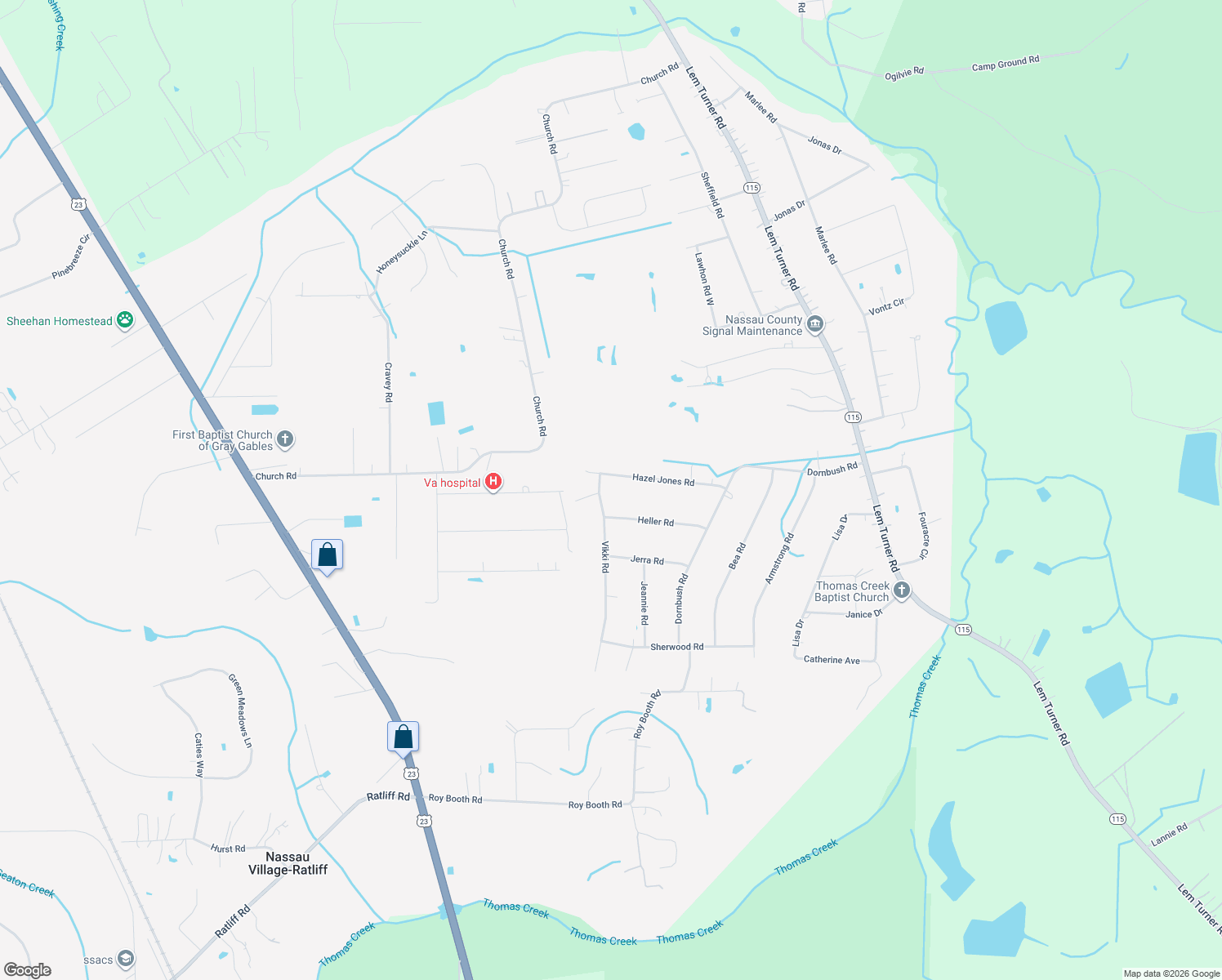 map of restaurants, bars, coffee shops, grocery stores, and more near 54574 Vikki Road in Callahan