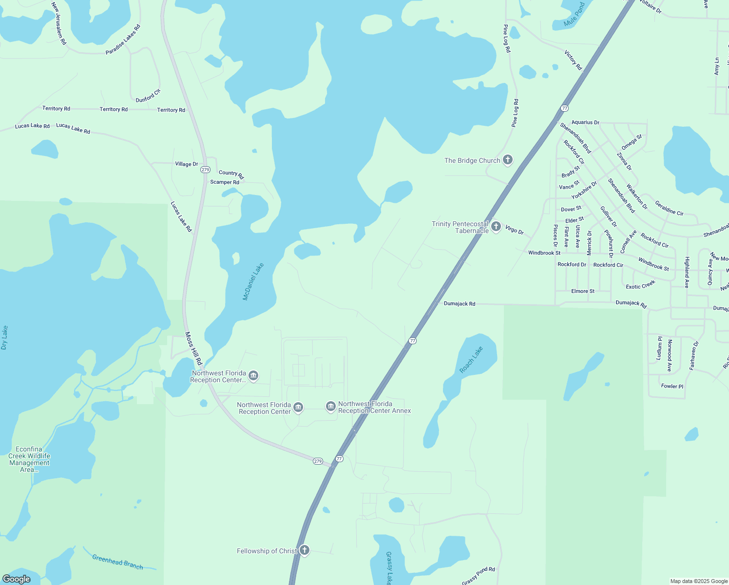map of restaurants, bars, coffee shops, grocery stores, and more near 4196 Sunrise Trail in Chipley