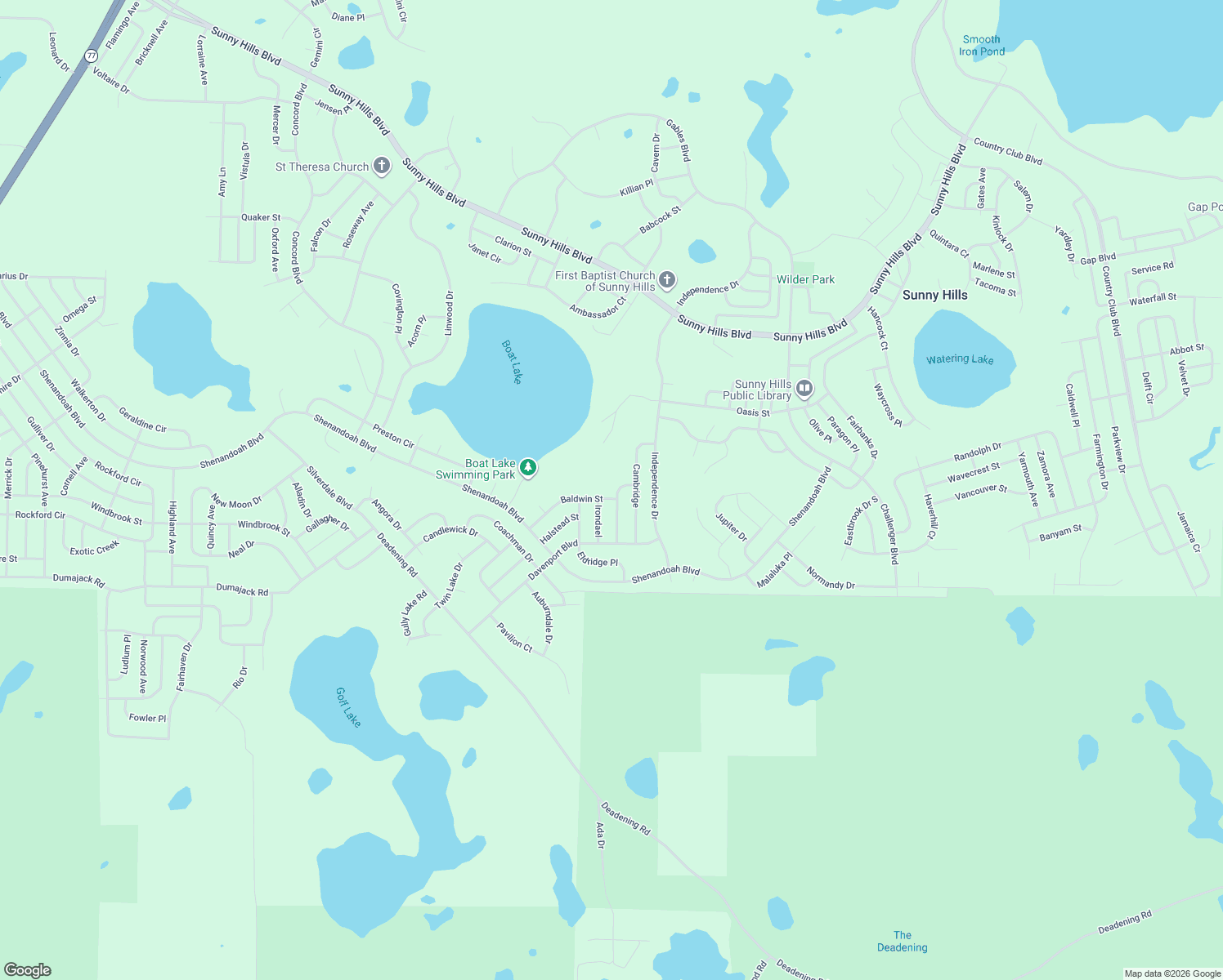 map of restaurants, bars, coffee shops, grocery stores, and more near 4130 Academy Place in Chipley