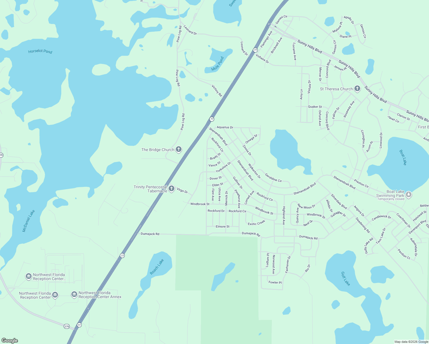 map of restaurants, bars, coffee shops, grocery stores, and more near Yorkshire Drive in Chipley
