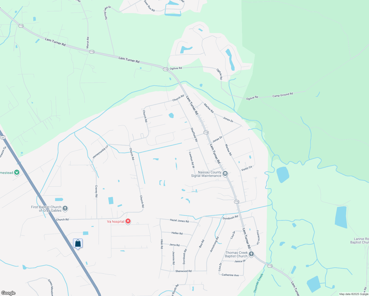 map of restaurants, bars, coffee shops, grocery stores, and more near 54001 Debbie Court in Callahan