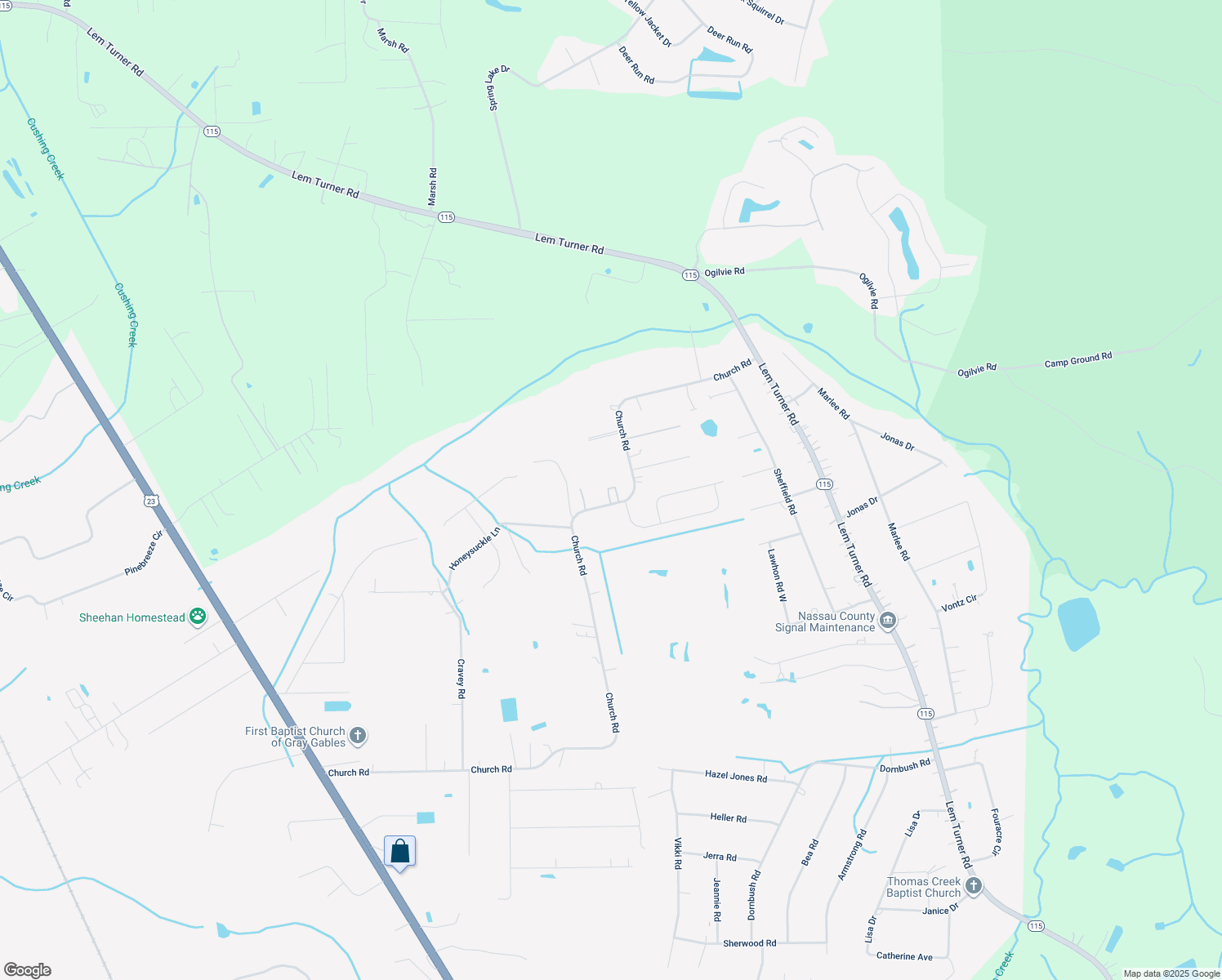 map of restaurants, bars, coffee shops, grocery stores, and more near 54633 Church Road in Callahan