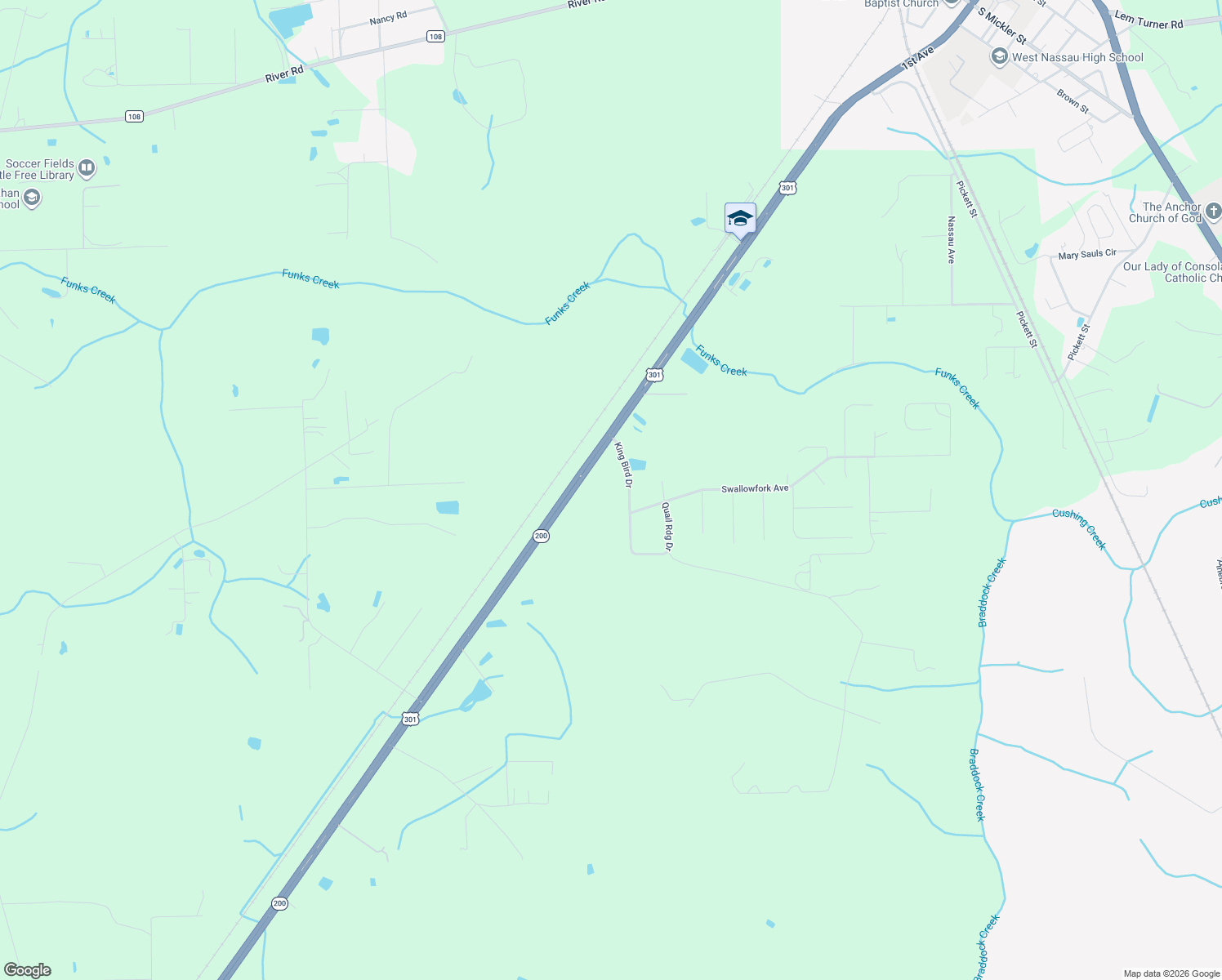 map of restaurants, bars, coffee shops, grocery stores, and more near 44191 King Bird Drive in Callahan