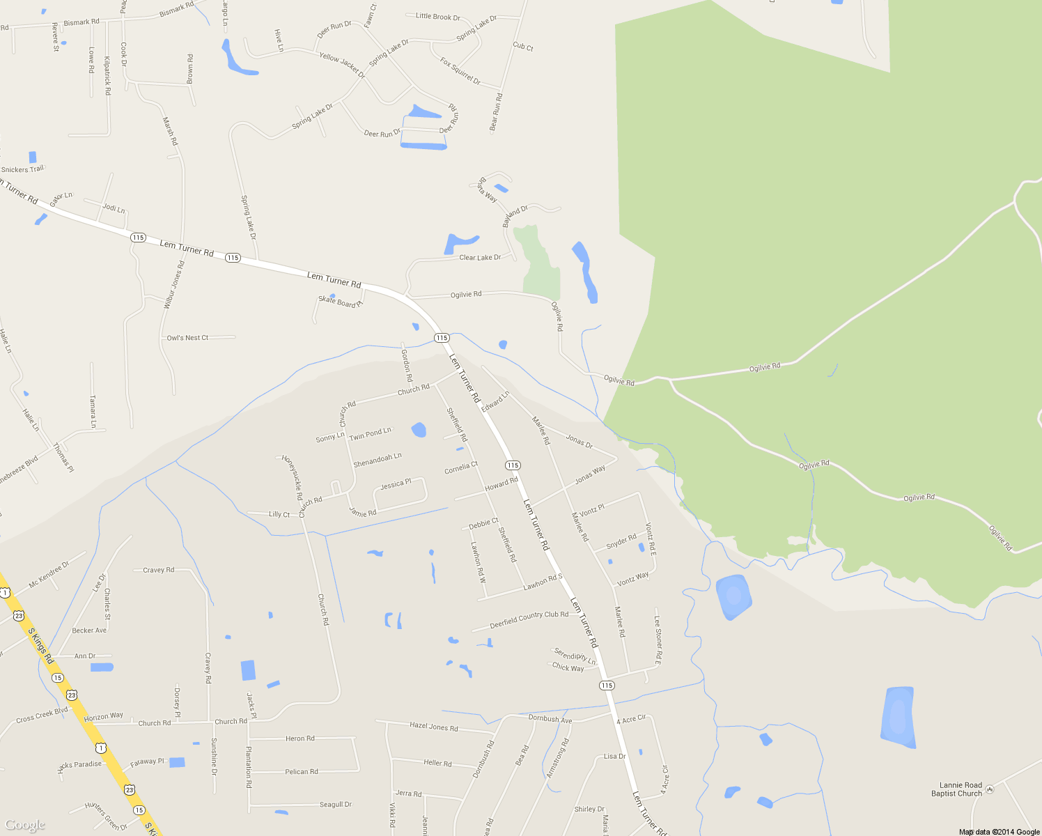 map of restaurants, bars, coffee shops, grocery stores, and more near 54525 Marlee Road in Callahan