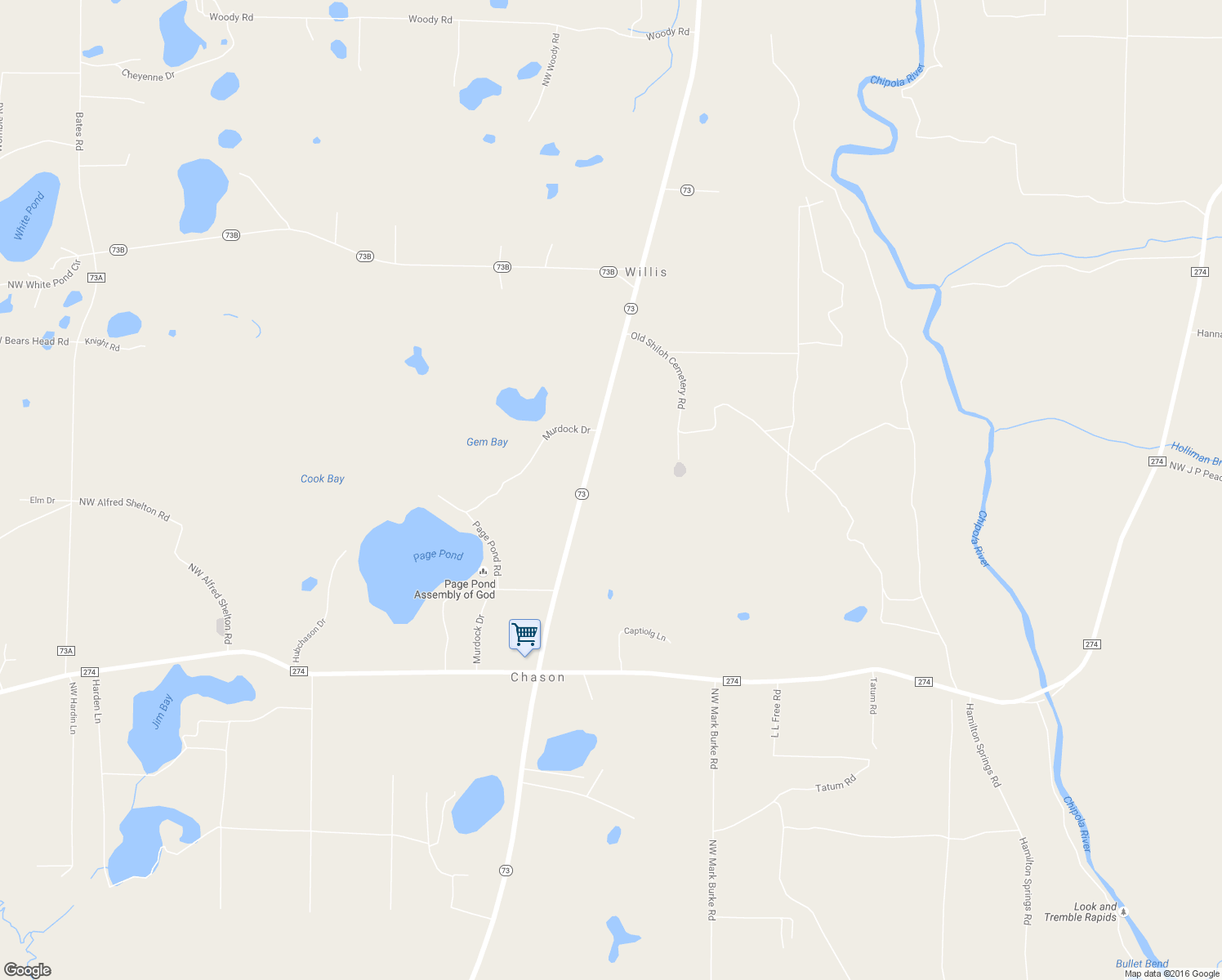 map of restaurants, bars, coffee shops, grocery stores, and more near 25927 Florida 73 in Altha